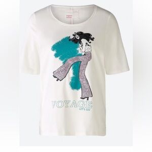 SALE 5/$25 📦 Oui Organic Cotton Voyage Cloud Dancer Tee M